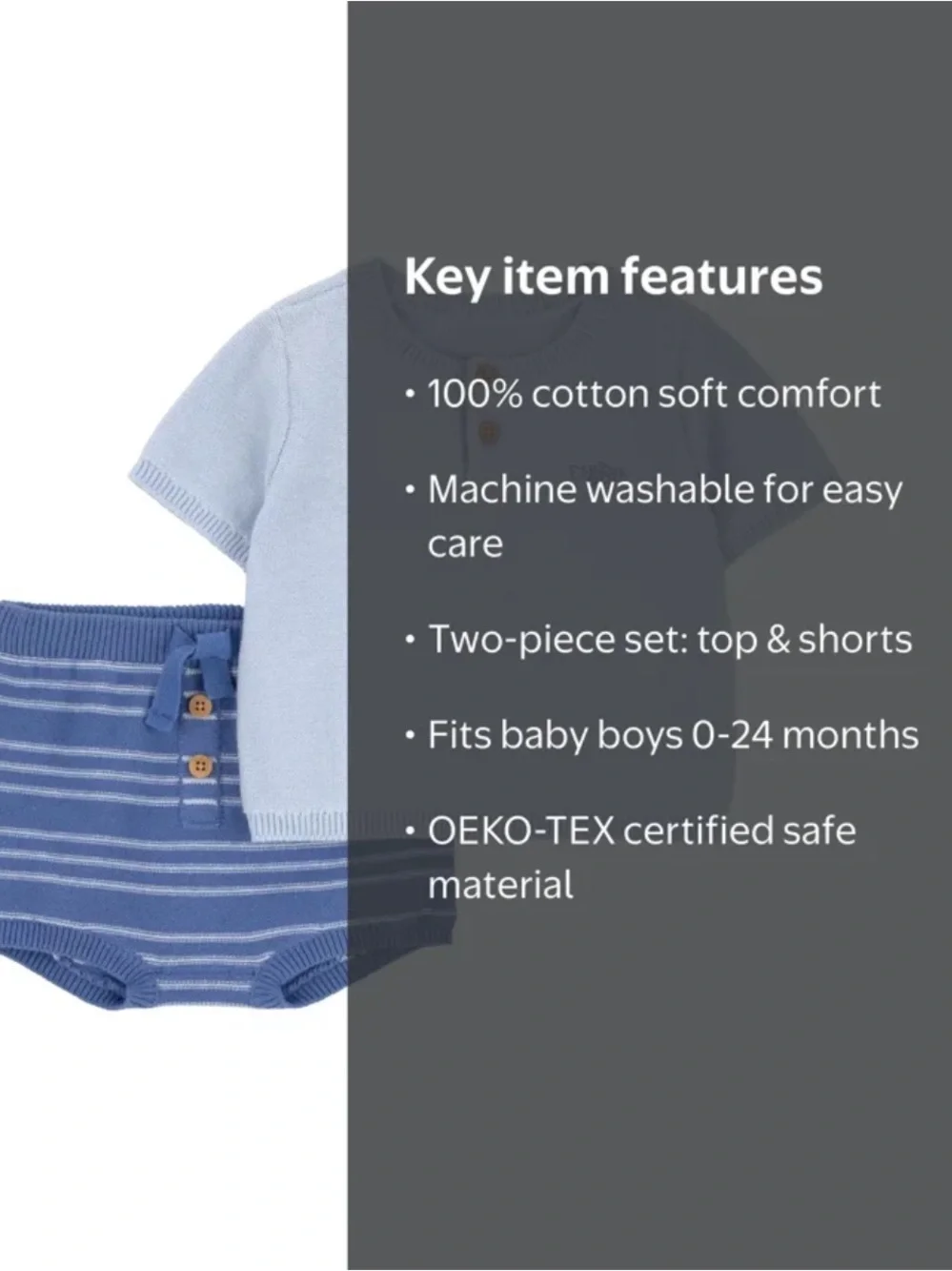 Carter's Child of Mine 12m Baby Boy Knit Outfit Set